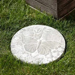 Discount Kirklands Home Butterfly Cement Stepping Stone Gray