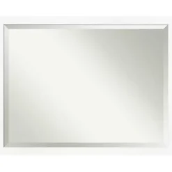 Hot Kirklands Home Cabinet White Narrow Frame Beveled Mirror