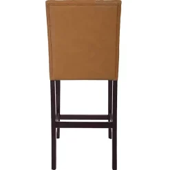 New Kirklands Home Camel Faux Leather Jeremy Counter Stools, Set of 2 Brown