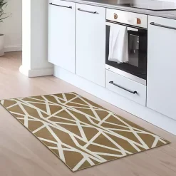 Outlet Kirklands Home Camel Intersections Washable Area Rug, 3x5
