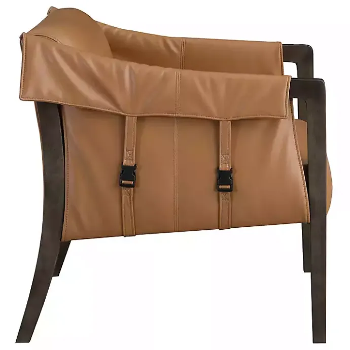 Hot Kirklands Home Camel Parkfield Faux Leather Accent Chair Brown