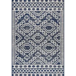 Online Kirklands Home Cammie Blue Moroccan Tribal Outdoor Rug, 5x8