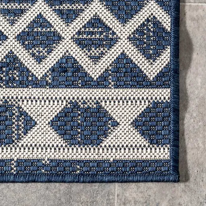 Kirklands Home Cammie Blue Moroccan Tribal Outdoor Rug, 8x10