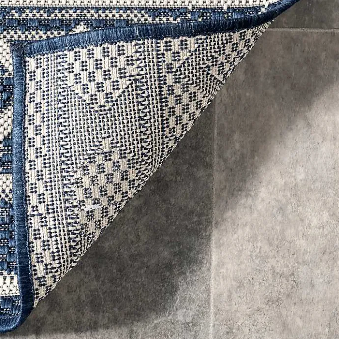Kirklands Home Cammie Blue Moroccan Tribal Outdoor Rug, 8x10