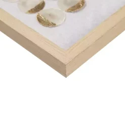 Hot Kirklands Home Capiz Shells Emblem Framed Wall Plaques, Set of 2