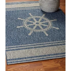 Outlet Kirklands Home Captiva Nautical Helm Outdoor Area Rug, 5x7