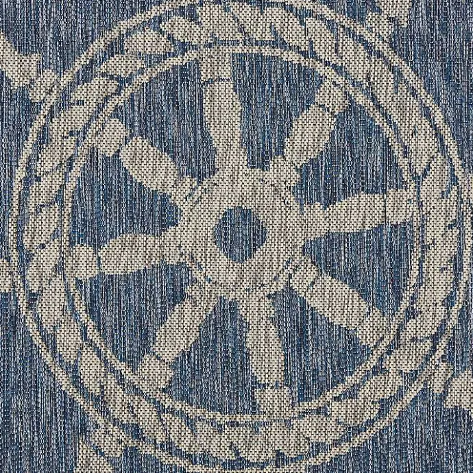 Kirklands Home Captiva Nautical Helm Outdoor Area Rug, 7x9