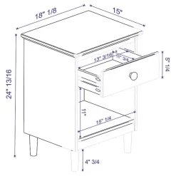 Sale Kirklands Home Caramel One-Drawer Wood Nightstand Brown