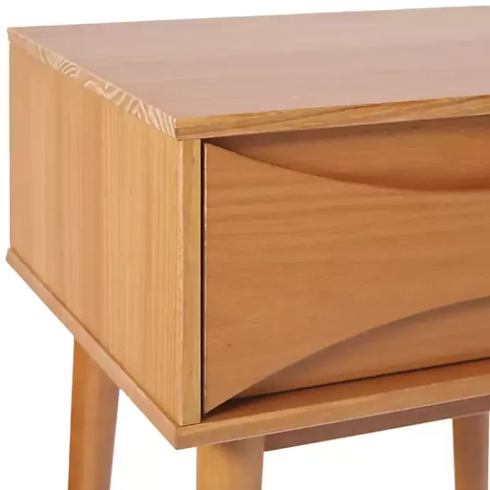 Discount Kirklands Home Caramel Wood Mid-Century Modern Nightsd Tan