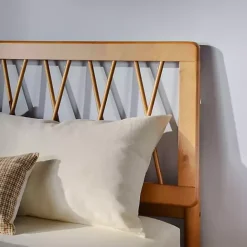 Hot Kirklands Home Caramel Wood Spindle Headboard Queen Bed Brown