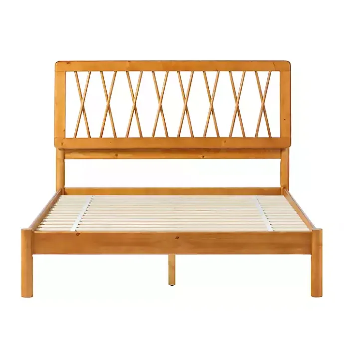 Sale Kirklands Home Caramel Wood Spindle Headboard Full Bed Brown
