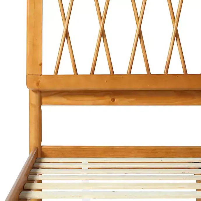 Sale Kirklands Home Caramel Wood Spindle Headboard Full Bed Brown