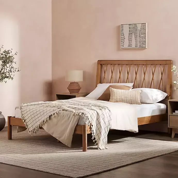 Sale Kirklands Home Caramel Wood Spindle Headboard Full Bed Brown