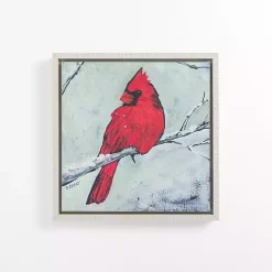 Sale Kirklands Home Cardinal on Branch Framed Canvas Art Print