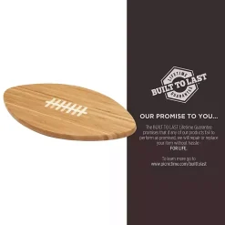 Best Kirklands Home Carolina Panthers Bamboo Football Cutting Board Tan