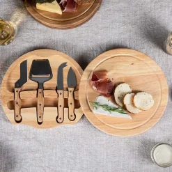 Sale Kirklands Home Carolina Panthers Cheese Board and Tool Set Tan