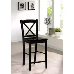 Best Kirklands Home Carter X-Back Counter Stool Black