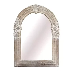 Best Kirklands Home Carved Wood Scroll Arch Wall Mirror