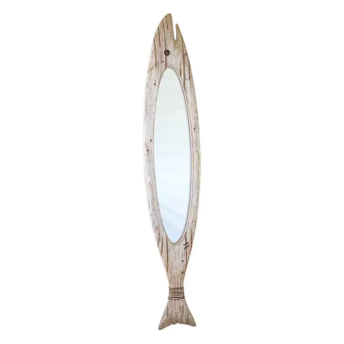 Best Kirklands Home Carved Wooden Fish Wall Mirror