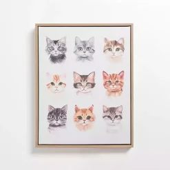 Sale Kirklands Home Cat Portraits Framed Canvas Art Print