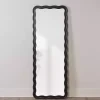 Kirklands Home Catorina Black Wavy Leaner Mirror