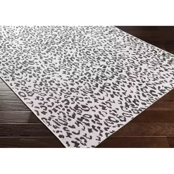 Hot Kirklands Home Cauli Leopard Print Outdoor Rug, 5x7 Black