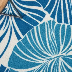 Clearance Kirklands Home Cerulean Botanical Shells Outdoor Area Rug, 5x7