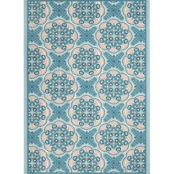 Kirklands Home Cerulean Medallion Outdoor Area Rug, 5x7