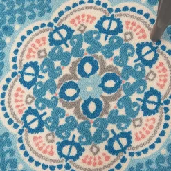 Kirklands Home Cerulean Medallion Outdoor Area Rug, 5x7