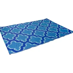Hot Kirklands Home Cerulean Quatrefoil Outdoor Area Rug, 4x6