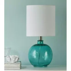 Online Kirklands Home Cerulean Tinted Glass Jug Table Lamp White