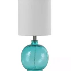 Online Kirklands Home Cerulean Tinted Glass Jug Table Lamp White