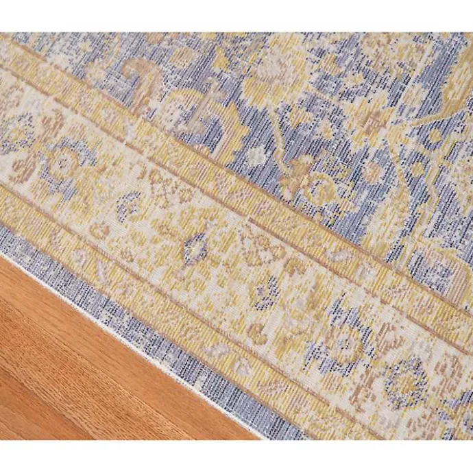 Outlet Kirklands Home Cerulean Vintage Border Accent Rug
