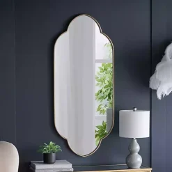 Best Kirklands Home Champagne Gold Long Quatrefoil Mirror