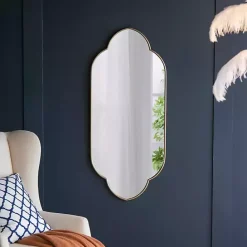 Best Kirklands Home Champagne Gold Long Quatrefoil Mirror