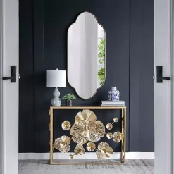 Best Kirklands Home Champagne Gold Long Quatrefoil Mirror