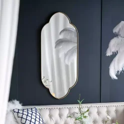 Best Kirklands Home Champagne Gold Long Quatrefoil Mirror