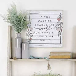 Hot Kirklands Home Change the World Wall Plaque