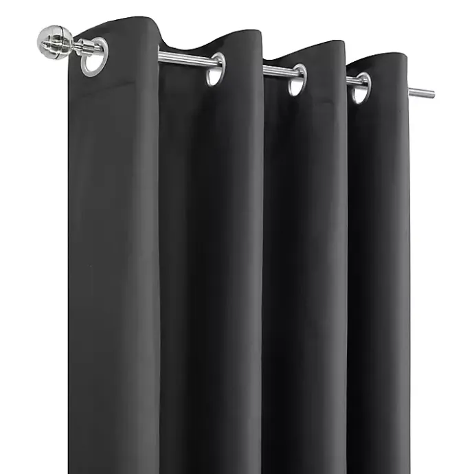 Best Kirklands Home Charcoal Alpine Blackout Curtain Panel, 108 in. Gray