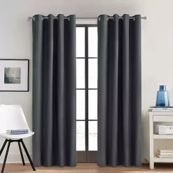 Hot Kirklands Home Charcoal Alpine Blackout Curtain Panel, 84 in. Gray