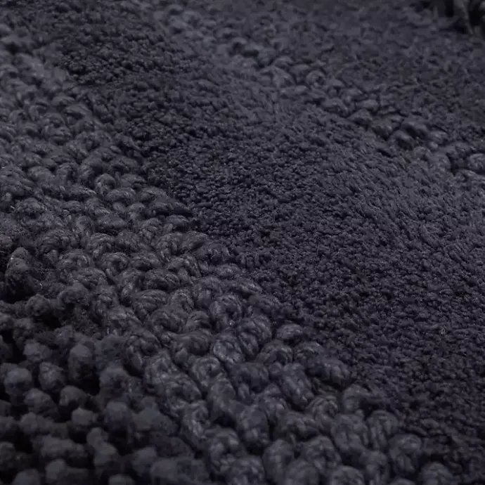Sale Kirklands Home Charcoal Asymmetrical Cotton Bath Mat Gray