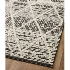 New Kirklands Home Charcoal Gradient Diamond Area Rug, 5x7
