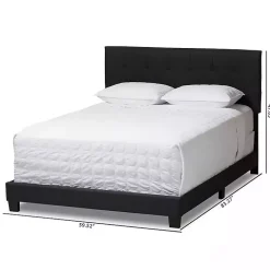 Discount Kirklands Home Charcoal Tufted Modern Queen Bed Gray