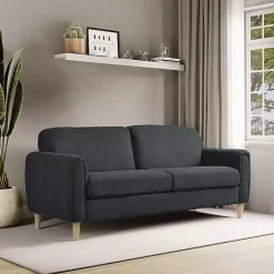 Kirklands Home Charcoal Lyon Sofa Gray