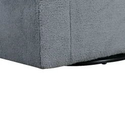 Hot Kirklands Home Charcoal Sherpa Peri Swivel Armchair Gray
