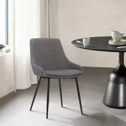 Outlet Kirklands Home Charcoal Upholstered Mia Dining Chair Gray