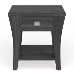 Sale Kirklands Home Charcoal Wood Single Drawer Side Table Gray
