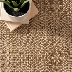 Outlet Kirklands Home Charlotte Elegant Outdoor Rug, 8x10 Tan