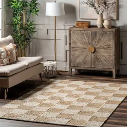 Hot Kirklands Home Checkered Jute Area Rug, 8x10
