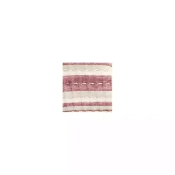 New Kirklands Home Cherry Red Pick Stitch Stripe Queen Quilt